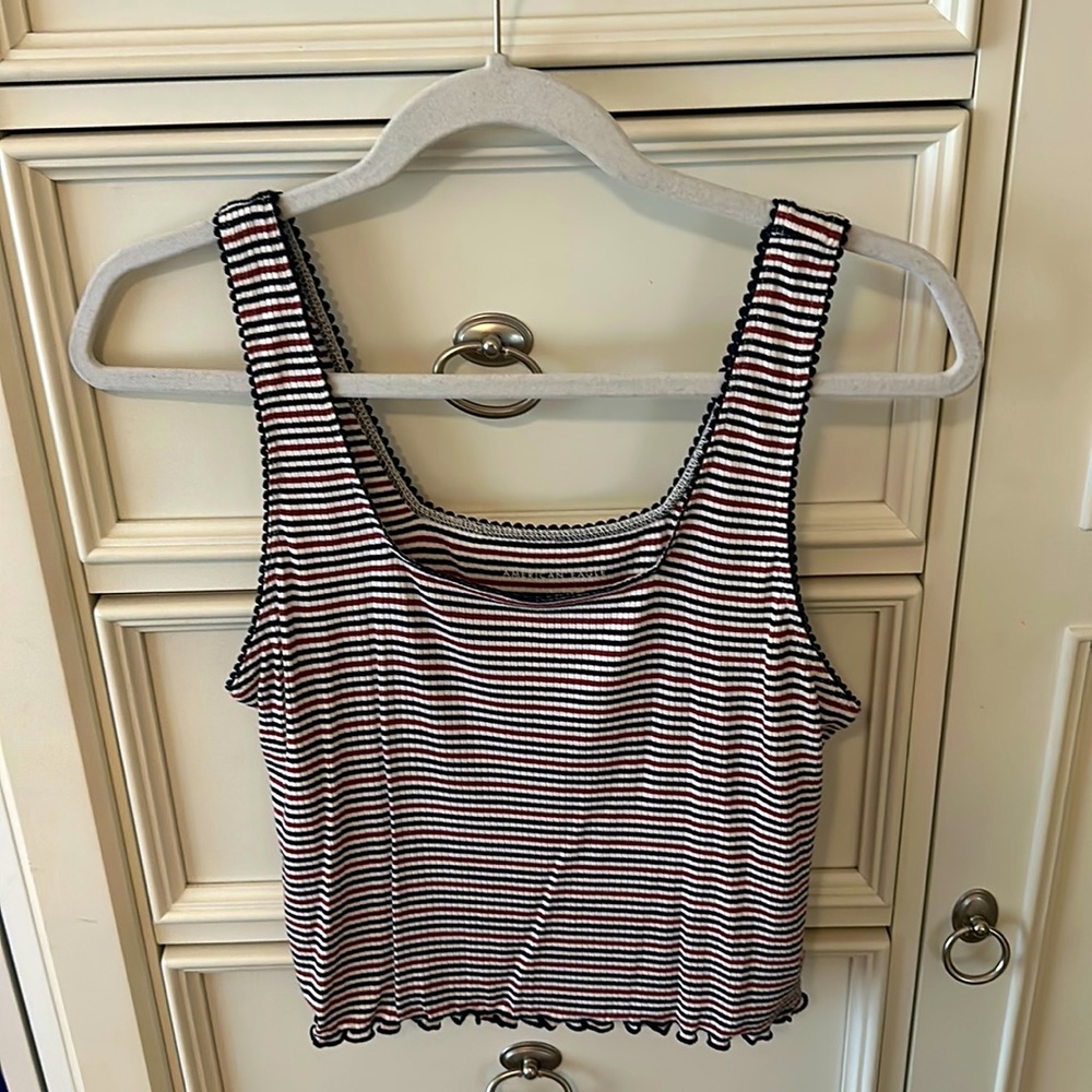 Red, white, & blue striped tank